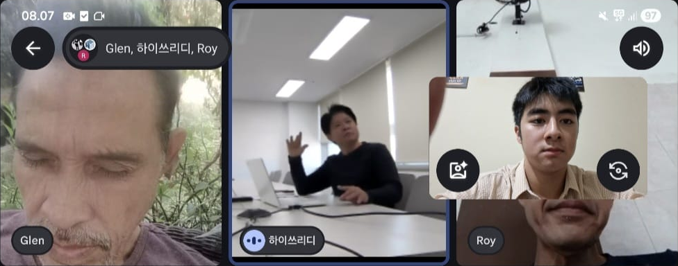 Video call with Korean buyers about ribbonfish